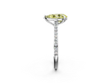 White gold Fancy Yellow Pear  Solitaire Diamond Engagement Ring with Pave Band and Six-Prong Setting_22