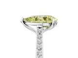 White gold Fancy Yellow Pear  Solitaire Diamond Engagement Ring with Pave Band and Six-Prong Setting_25