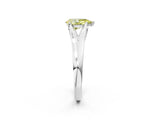 White gold Fancy Yellow Pear  Solitaire Diamond Ring with Cathedral Band and Four-Prong Setting_68