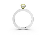 White gold Fancy Yellow Pear  Solitaire Diamond Ring with Channel-Set Baguette Band and Four-Prong Setting_88