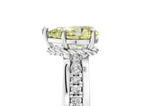 White gold Fancy Yellow Pear  Solitaire Diamond Ring with Channel Set Band and Six-Prong Setting_53
