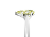 White gold Fancy Yellow Pear  Solitaire Diamond Ring with Four-Prong Setting and Classic Band_8