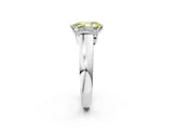 White gold Fancy Yellow Pear  Solitaire Diamond Ring with Pave Band and Six-Prong Setting_34