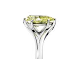 White gold Fancy Yellow Pear  Solitaire Diamond Ring with Six-Prong Setting and Tapered Band_22