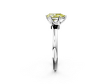 White gold Fancy Yellow Pear  Solitaire Diamond Ring with Six-Prong Setting on a Classic Band_5