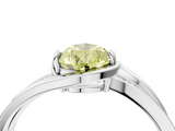 White gold Fancy Yellow Pear  Solitaire Diamond Ring with Split Shank and Prong Setting_40