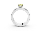 White gold Fancy Yellow Pear  Solitaire Diamond with Pave and Channel Set Band_41