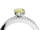 White gold Fancy Yellow Pear  Solitaire Diamond with Pave and Channel Set Band_42