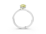 White gold Fancy Yellow Pear  Solitaire Engagement Ring with Cathedral Band and Four-Prong Setting_22
