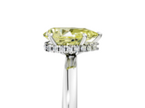 White gold Fancy Yellow Pear  Solitaire Engagement Ring with Cathedral Band and Four-Prong Setting_24