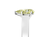 White gold Fancy Yellow Pear  Solitaire Engagement Ring with Four-Prong Setting and Tapered Band_8