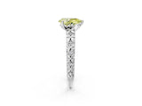 White gold Fancy Yellow Pear  Solitaire Floral Milgrain Engagement Ring_50