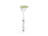 White gold Fancy Yellow Pear  Solitaire Heart Prong Engagement Ring with Tapered Band_81