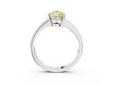 White gold Fancy Yellow Pear  Solitaire Pavé Band Prong Setting Ring_23