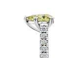 White gold Fancy Yellow Pear  Solitaire Pave Diamond Engagement Ring with Prong Setting_25