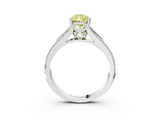 White gold Fancy Yellow Pear  Solitaire Pave Split Shank Engagement Ring with Six-Prong Setting_40