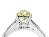 White gold Fancy Yellow Pear  Solitaire Pave Split Shank Engagement Ring with Six-Prong Setting_41