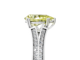 White gold Fancy Yellow Pear  Solitaire Pave Split Shank Engagement Ring with Six-Prong Setting_42