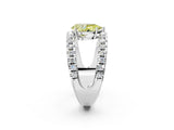 White gold Fancy Yellow Pear  Solitaire Split Shank Pave Diamond Ring_51