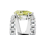 White gold Fancy Yellow Pear  Solitaire Split Shank Pave Diamond Ring_54