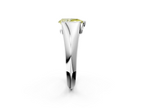 White gold Fancy Yellow Pear  Solitaire Tension Set Diamond Ring_22
