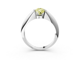 White gold Fancy Yellow Pear  Solitaire Tension Set Diamond Ring_23