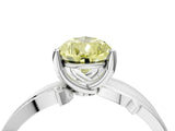 White gold Fancy Yellow Pear  Solitaire Twist Band with Pavé Accents and Four-Prong Setting_24