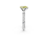 White gold Fancy Yellow Pear  Solitaire Twisted Band Prong Set Engagement Ring_63
