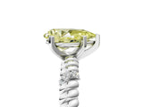 White gold Fancy Yellow Pear  Solitaire Twisted Band Prong Set Engagement Ring_77