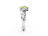 White gold Fancy Yellow Pear  Solitaire Twisted Band with Prong Setting_5