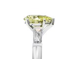 White gold Fancy Yellow Pear  Solitaire with Tapered Baguette Side Stones on a Classic Band with Four-Prong Setting_92