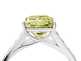 White gold Fancy Yellow Princess  Brilliant Channel-Set Solitaire Ring with Four-Prong Setting_21