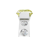 White gold Fancy Yellow Princess Cut Brilliant Channel-Set Diamond Ring with Bezel Prong Setting_17