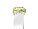 White gold Fancy Yellow Princess Cut Cut Diamond Channel Set Solitaire Ring with Four-Prong Setting_137