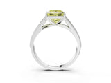 White gold Fancy Yellow Princess Cut Cut Pave Split Shank Engagement Ring with Four-Prong Setting_3
