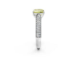 White gold Fancy Yellow Princess Cut Cut Pave Split Shank Engagement Ring with Four-Prong Setting_44