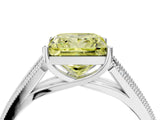 White gold Fancy Yellow Princess Cut Cut Pave Split Shank Engagement Ring with Four-Prong Setting_46