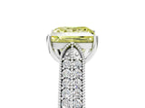 White gold Fancy Yellow Princess Cut Cut Pave Split Shank Engagement Ring with Four-Prong Setting_47