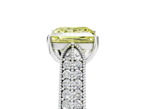 White gold Fancy Yellow Princess Cut Cut Pave Split Shank Engagement Ring with Four-Prong Setting_51