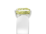 White gold Fancy Yellow Princess Cut Diamond Channel Set Solitaire Ring with Four-Prong Setting_42