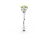 White gold Fancy Yellow Princess  Cut Diamond Five-Stone Prong Set White Gold Ring_31