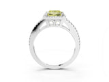White gold Fancy Yellow Princess Cut Diamond Halo Split Shank Engagement Ring_78