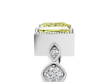 White gold Fancy Yellow Princess  Cut Diamond Milgrain Marquise Band with Prong Setting_8