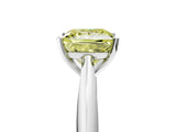 White gold Fancy Yellow Princess Cut Diamond Solitaire Engagement Ring with Cathedral Setting and Four-Prong Mount_31