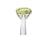 White gold Fancy Yellow Princess Cut Diamond Solitaire Engagement Ring with Cathedral Setting and Four-Prong Mount_58