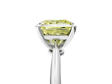 White gold Fancy Yellow Princess Cut Diamond Solitaire Engagement Ring with Classic Band and Four-Prong Setting_17