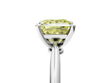 White gold Fancy Yellow Princess Cut Diamond Solitaire Engagement Ring with Classic Band and Four-Prong Setting_34