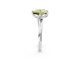 White gold Fancy Yellow Princess Cut Diamond Solitaire Engagement Ring with Four-Prong Setting and Classic Band_22