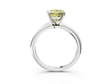 White gold Fancy Yellow Princess Cut Diamond Solitaire Ring with Six-Prong Setting and Classic Band_38