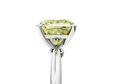 White gold Fancy Yellow Princess Cut Diamond Solitaire Ring with Six-Prong Setting and Classic Band_51